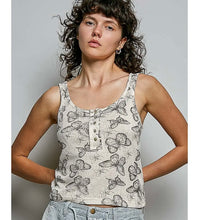 Load image into Gallery viewer, Chasing Butterflies Vintage Wash Tank Top