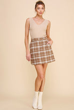 Load image into Gallery viewer, Pixie Plaid Boucle Mini Skirt