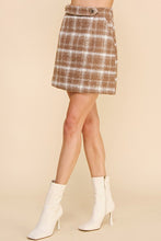 Load image into Gallery viewer, Pixie Plaid Boucle Mini Skirt