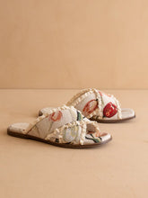 Load image into Gallery viewer, Allie Tulip Lace Trim Cross Slide