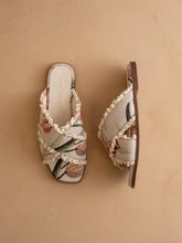 Load image into Gallery viewer, Allie Tulip Lace Trim Cross Slide