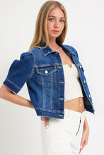 Load image into Gallery viewer, Perfect Puff Short Sleeve Denim Jacket
