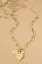 Load image into Gallery viewer, Three Heart Charm Necklace