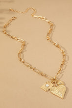 Load image into Gallery viewer, Three Heart Charm Necklace