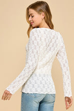 Load image into Gallery viewer, Best Day Bubble Lace Tie Blouse