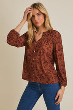 Load image into Gallery viewer, Rustic Harvest Ditsy Floral Top