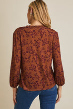 Load image into Gallery viewer, Rustic Harvest Ditsy Floral Top