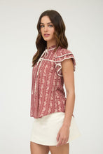 Load image into Gallery viewer, Tied With Grace Floral Ruffle Top