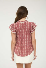 Load image into Gallery viewer, Tied With Grace Floral Ruffle Top