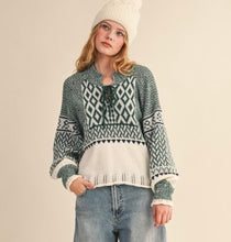 Load image into Gallery viewer, Aspen Getaway Puff Sleeve Sweater