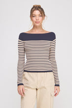 Load image into Gallery viewer, Best Days Striped Boatneck Top