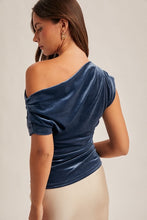 Load image into Gallery viewer, Evening Allure Ruched Velvet Top