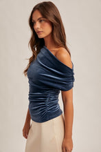 Load image into Gallery viewer, Evening Allure Ruched Velvet Top