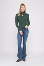 Load image into Gallery viewer, Evergreen Bloom Rosette Sweater