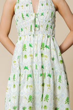 Load image into Gallery viewer, Palm Paradise Poplin Halter Midi Dress