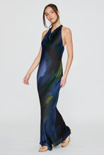 Load image into Gallery viewer, Northern Lights High Neck Halter Maxi Dress