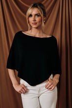 Load image into Gallery viewer, Bella Boatneck Poncho Top