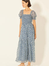 Load image into Gallery viewer, Blue Bell Smocked Midi Dress