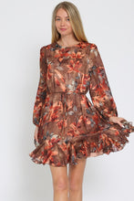 Load image into Gallery viewer, Happy Harvest Floral Mini Dress