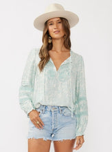 Load image into Gallery viewer, Calm And Cool Floral Embroidered Top