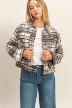 Load image into Gallery viewer, Checkmate Plaid Crop Jacket