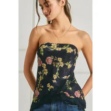 Load image into Gallery viewer, Evening Petals Floral Lace Tube Top