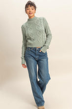 Load image into Gallery viewer, Snuggly Days Cable Knit Sweater