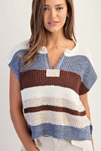 Load image into Gallery viewer, Coffee Chat Striped Sweater