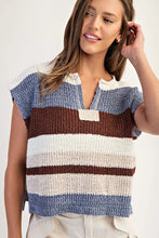 Load image into Gallery viewer, Coffee Chat Striped Sweater