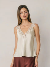 Load image into Gallery viewer, Laced In Love Satin Cami