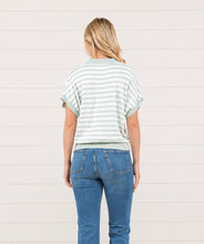 Load image into Gallery viewer, Sage "N Stripe Collared Sweater