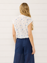 Load image into Gallery viewer, Morning Mist Floral Lace Trim Top