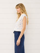 Load image into Gallery viewer, Morning Mist Floral Lace Trim Top