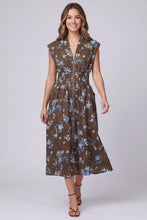 Load image into Gallery viewer, Vineyard Stroll Zip Front Midi Dress