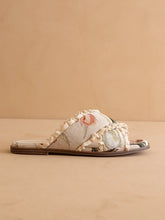 Load image into Gallery viewer, Allie Tulip Lace Trim Cross Slide