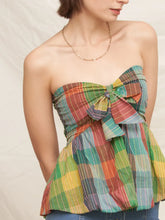 Load image into Gallery viewer, Wild & Free Plaid Strapless Top