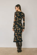 Load image into Gallery viewer, Nightfall Rose Floral Maxi Skirt