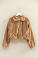 Load image into Gallery viewer, Cozy Mood Faux Fur Zip Jacket