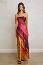 Load image into Gallery viewer, Solar Flare Strapless Maxi Dress