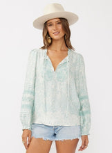 Load image into Gallery viewer, Calm And Cool Floral Embroidered Top