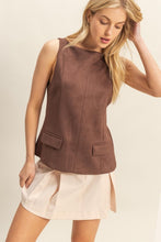 Load image into Gallery viewer, Sienna Sleeveless Suede Top