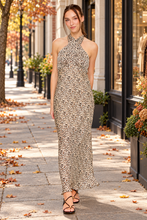Load image into Gallery viewer, Wild Elegance Halter Maxi Dress
