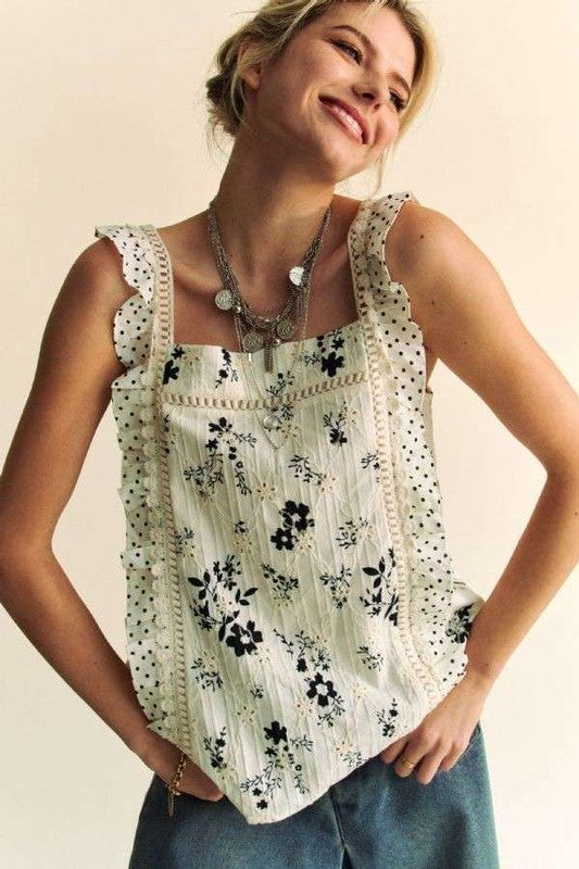 Evie Eyelet Embroidered Tank