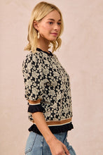 Load image into Gallery viewer, Midnight Rose Printed Sweater
