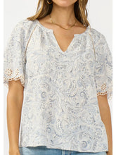 Load image into Gallery viewer, Capri Coast Lace Trim Top
