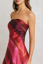 Load image into Gallery viewer, Solar Flare Strapless Maxi Dress
