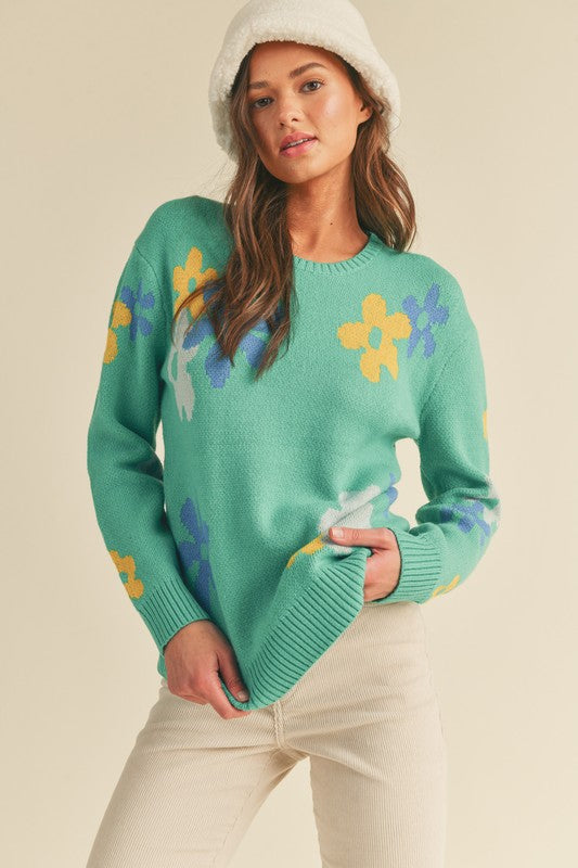 Groovy Baby Floral Sweater