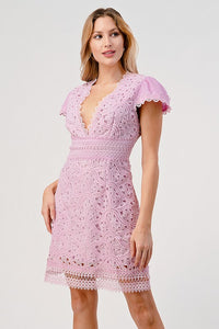 Garden Of Romance Lace Mini Dress