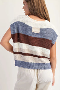 Coffee Chat Striped Sweater