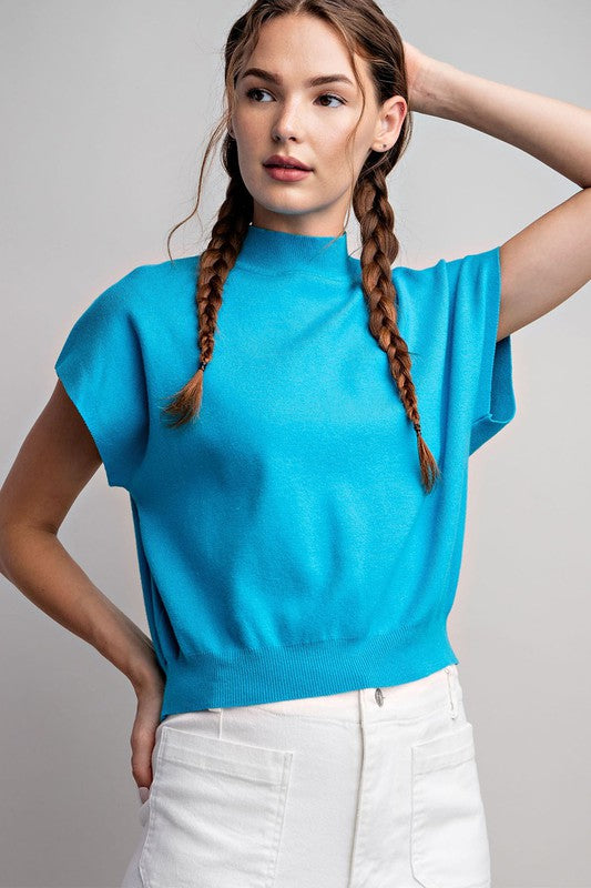 Kiley Knit Mock Neck Top